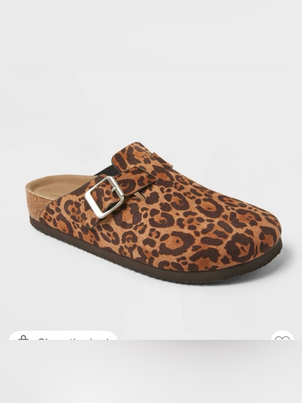 NWOT🍁Universal Thread Leopard-Print Buckle Clog in Tan and Brown
